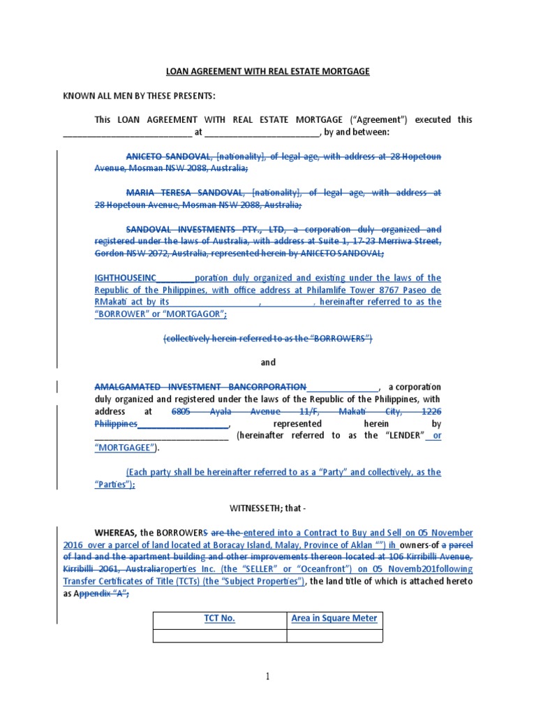 Sample Loan With REM Download Free PDF Foreclosure Loans