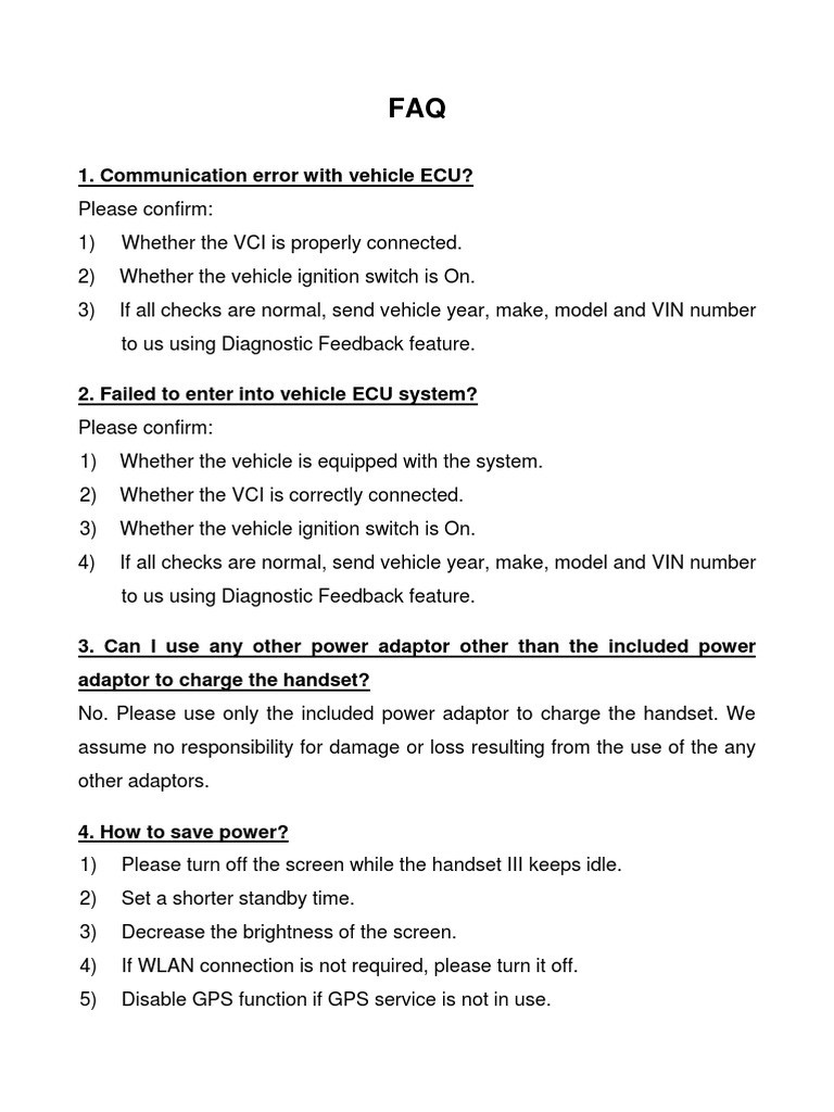 Communication Error With Vehicle ECU? PDF