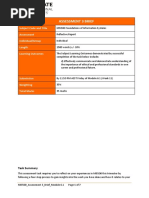 MIS500 Assessment 3 Brief - Reflection Report