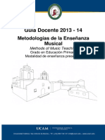 Guia Docente-Metodologias de La Ensenanza Musical-Mencion Musica-Ma Angeles Zapata PDF
