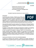 Comunicacion Conjunta 1-2020 Pcyps Educ Especial PDF