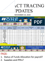 Contact Tracing Updates: NOVEMBER 19, 2020