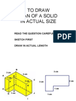 To Draw Plan of A Solid in Actual Size