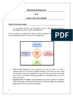 Marketing Management Ce-Ii Porter's Five Force Model