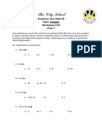 Class 7 Worksheet 04 PDF