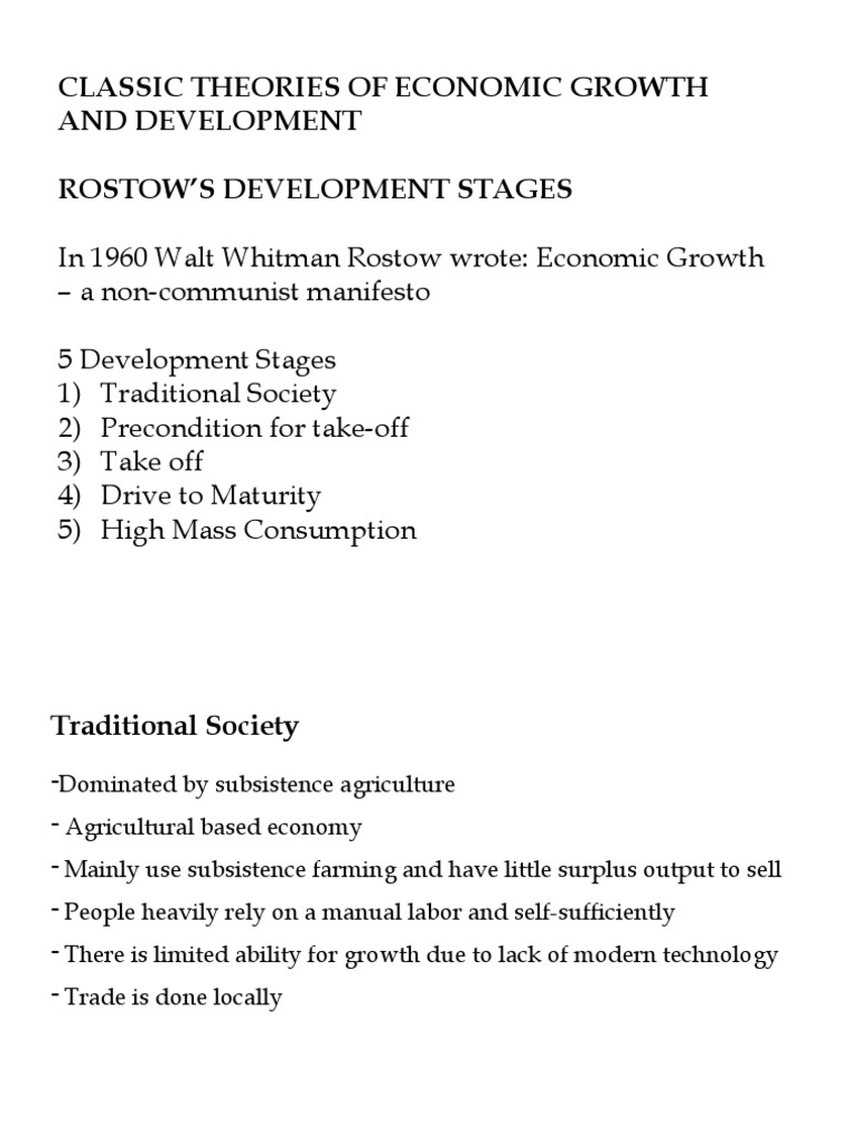 classic-theories-of-economic-growth-and-development-rostow-s