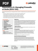 Panorama 9.0: Managing Firewalls at Scale (EDU-120) : Objectives