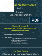 GenMath Module 5 Lesson 2-Representing Real Life Situation Using Exponential FCN