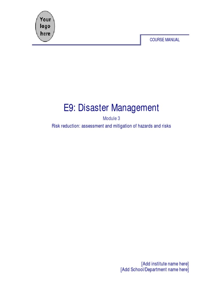 Module-3 Disaster | PDF | Hazards | Emergency Management