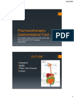 Pharmacotheraphy Gastrointestinal Tract: Outline