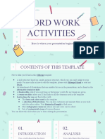 Word Work Activities - by Slidesgo