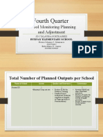 Fourth Quarter: School Monitoring Planning and Adjustment