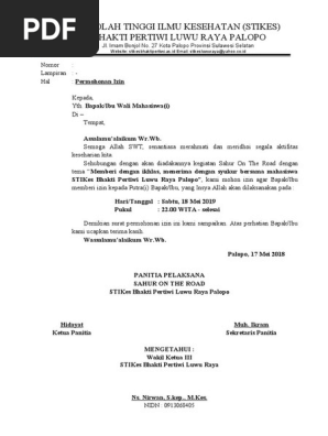 Surat Izin Sahur On The Road Pdf
