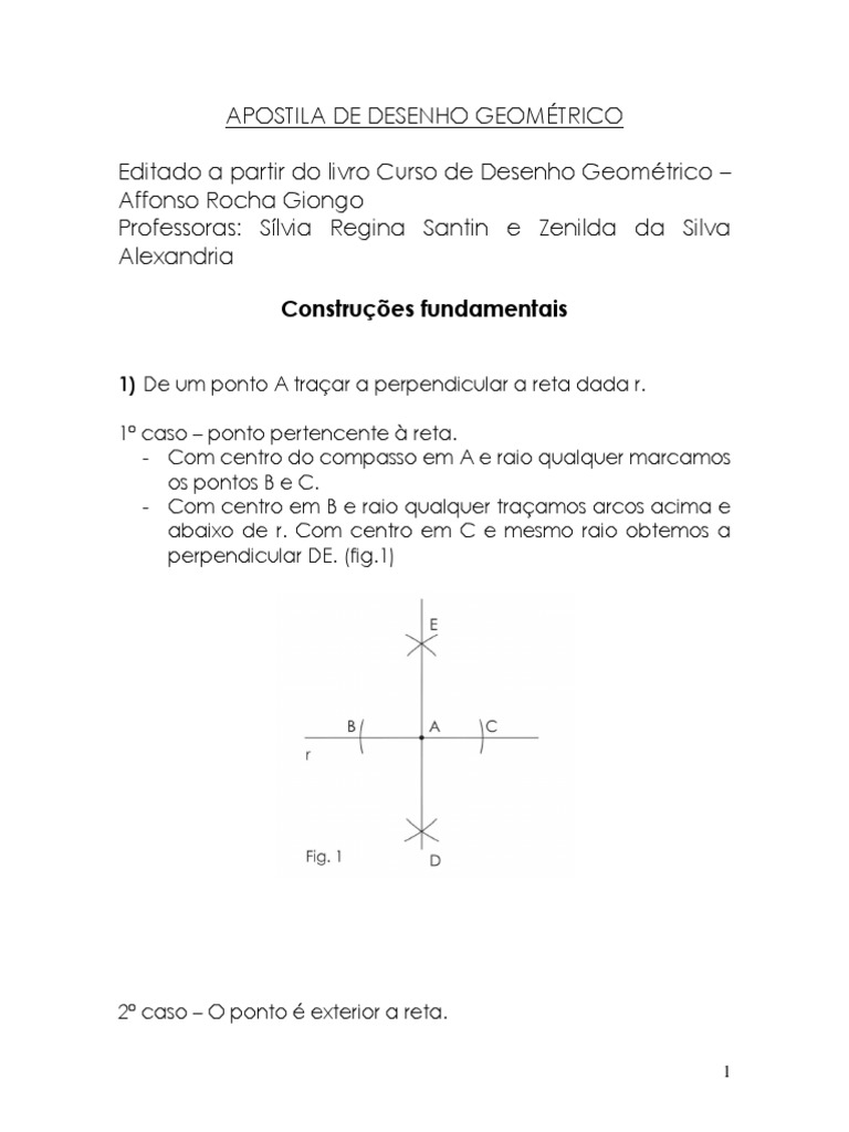 Desenho Geométrico - Apostila Teórica | PDF | Círculo | Geometria ...