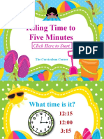 Telling Time To Five Minutes: Click Here To Start