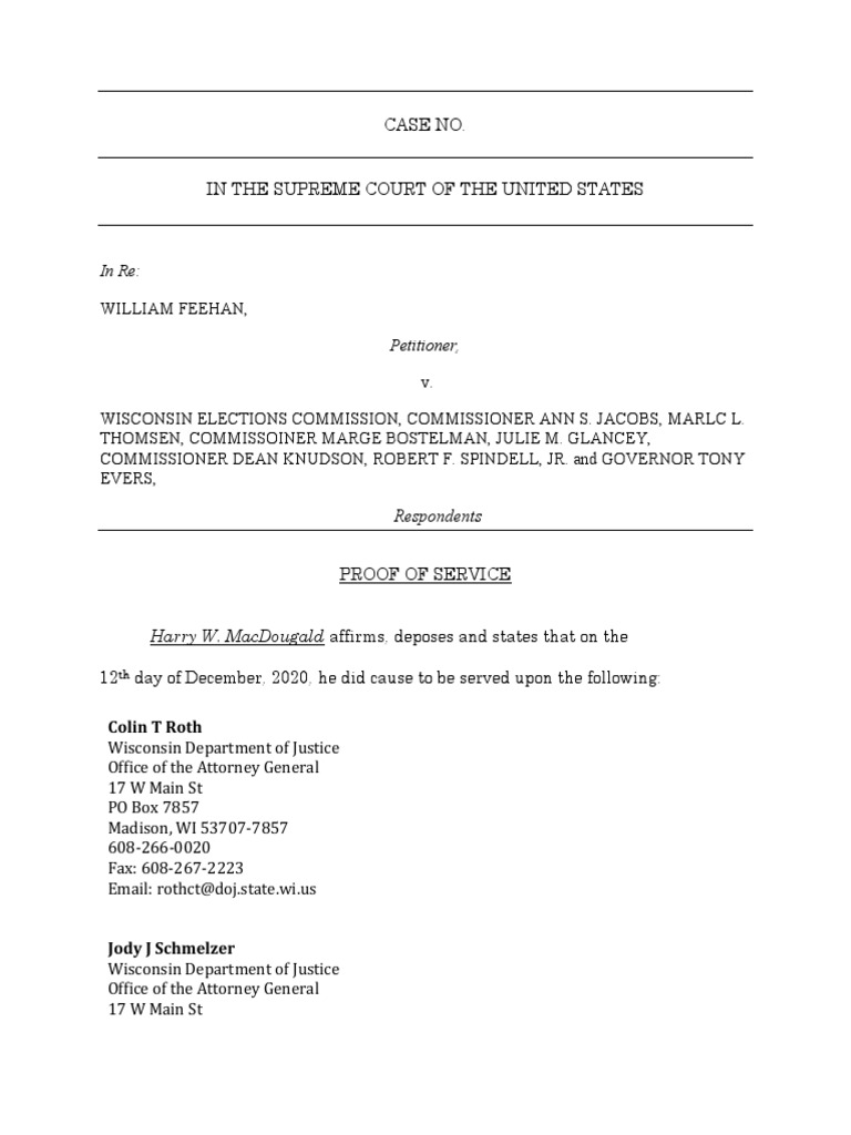 Wisconsin Proof of Service PDF | PDF | Practice Of Law | Legal ...