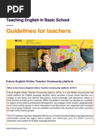 Guidelines For Teachers: Teaching English in Basic School