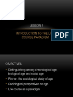Lesson 1-Introduction To Life Course Paradigm