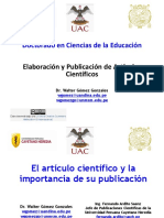1 El Articulo Cientifico y La Importancia de Su Publicación - Fernando Ardito y Walter Gómez UAC-2020 III