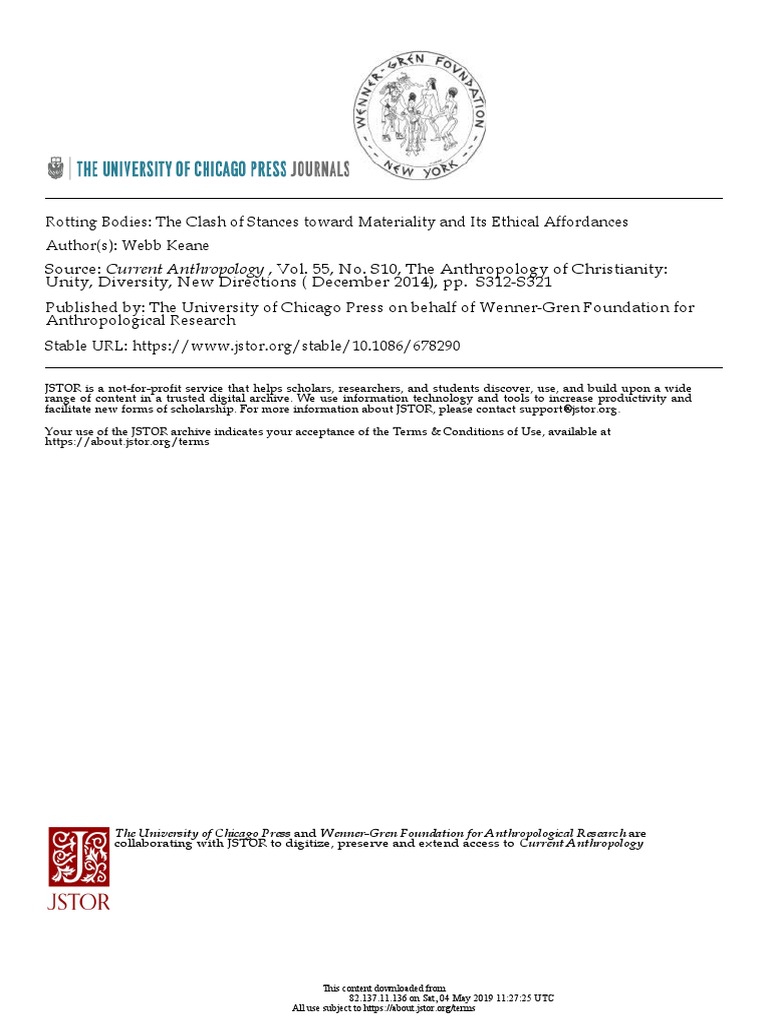 The University of Chicago Press and WennerGren Foundation For