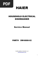 DW-8888-02 Haier Dishwasher ESD20 Series Service Manual PDF