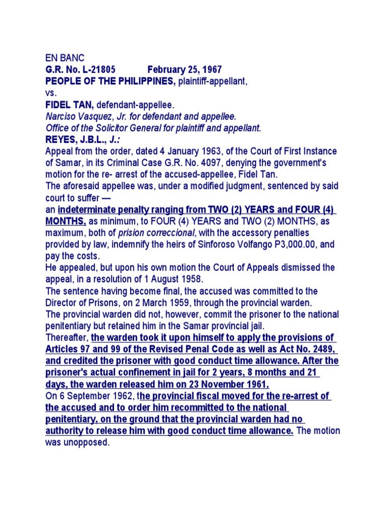 Re-Arrest Order for Fidel Tan Case | PDF | Prison | Sentence (Law)