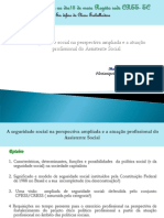 A Seguridade Social Na Perspectiva Ampliada e A Atuação Profissional Do Assistente Social PDF