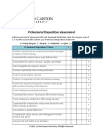 Professional Dispositions Assessment