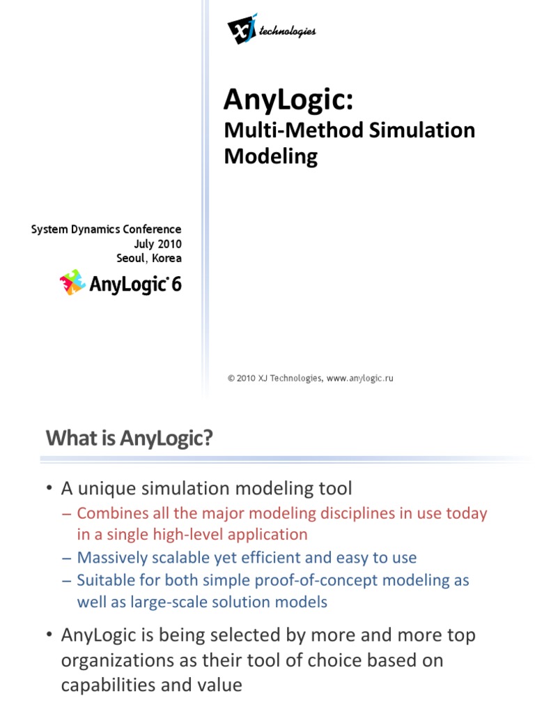 Anylogic:: Multi-Method Simulation Modeling | PDF | Computing ...