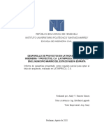 Informe de Pasantia DESARROLLO DE PROYECTOS EN LATINOAMERICANA DE INGENIERIA Y PROYECTOS, C.A