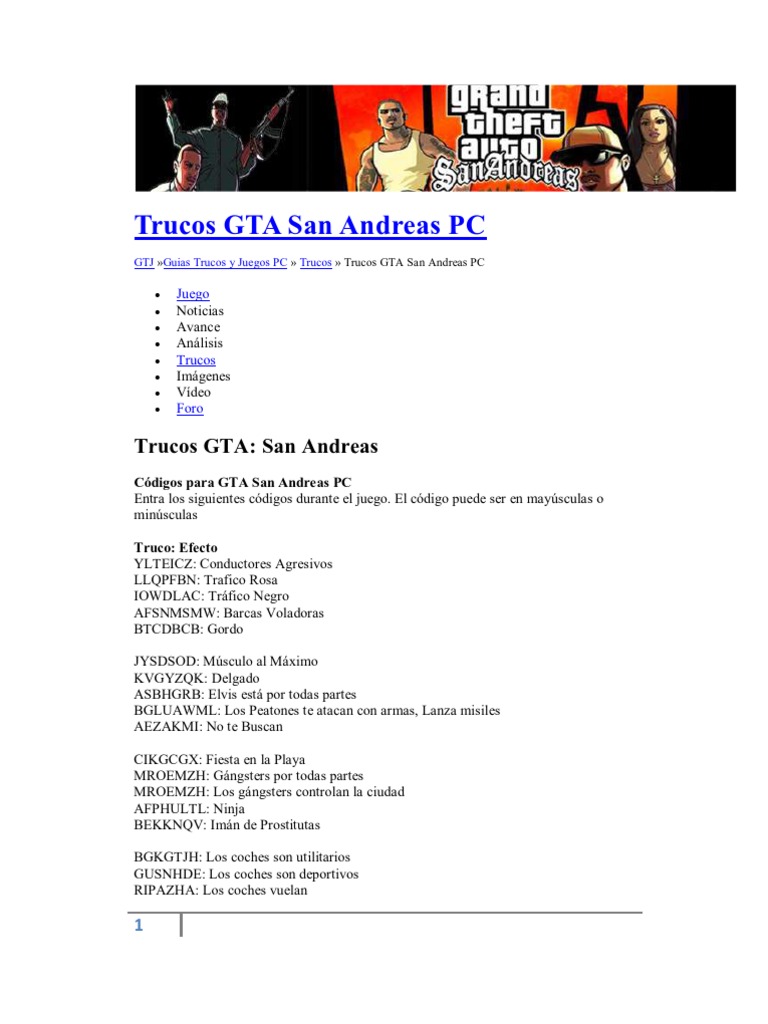 CLAVES gta vice city Ocio Deportes