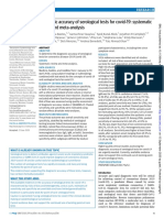 Diagnostic Accuracy of Serological Tests For Covid-19: Systematic Review and Meta-Analysis