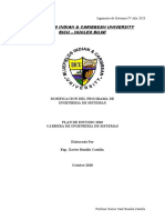 Dosificacion de Ingenieria de Sistemas II Semestre 2020