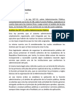 Análisis leyes 247-12 y 41-08 administración pública