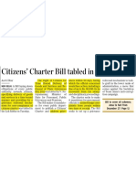 Citizen Charters Bill 2