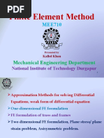 Finite Element Method: Mechanical Engineering Department