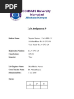 Lab Assignment 9: Saifullah Khan - FA19-EPE-101 Uzair Sharif - FA19-EPE-124