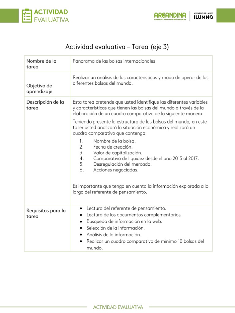 Actividad Evaluativa Eje 3 FINANZAS INTERNACIONALES PDF | PDF