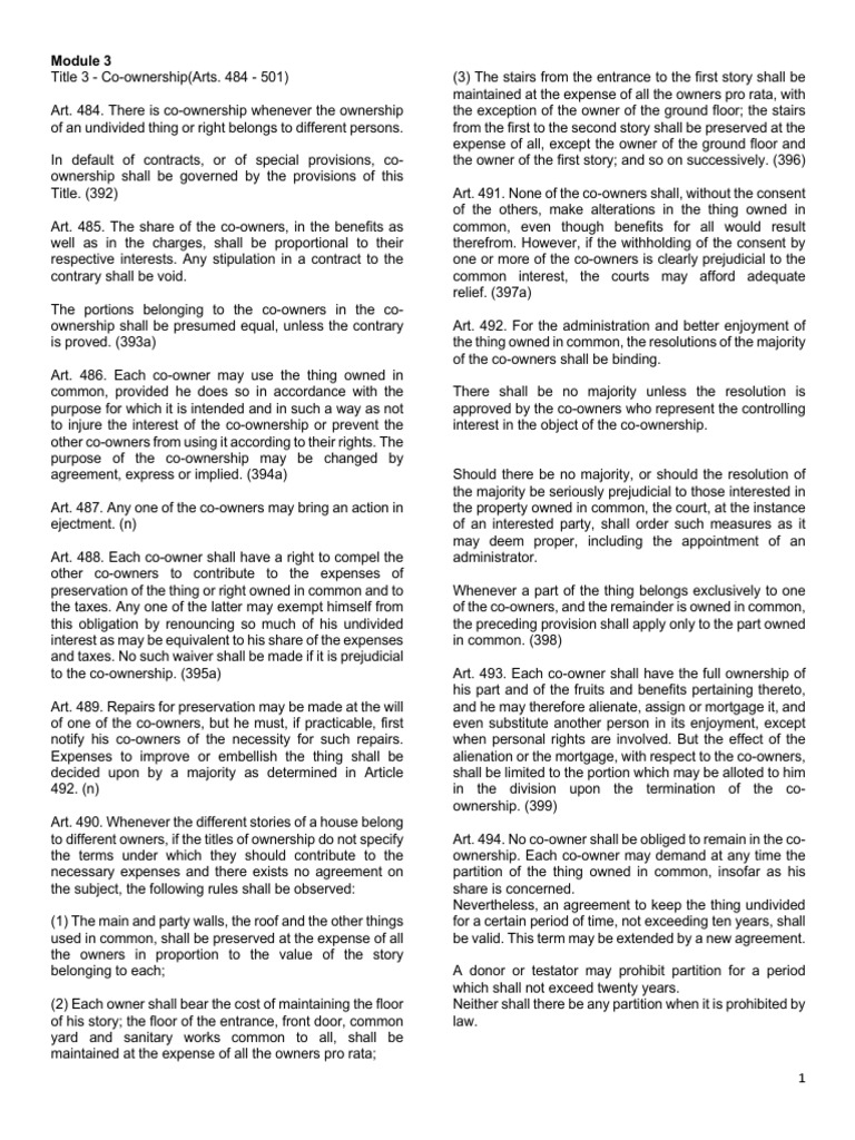 PROP Module 3 PDF | PDF | Concurrent Estate | Mortgage Law