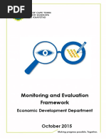 Monitoring and Evaluation Framework: October 2015