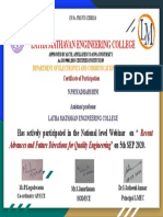 Certificate For N.PRIYADHARSHINI For "National Level Webinar On R... "