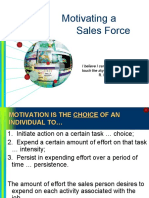 Motivating A Sales Force: I Believe I Can Fly, I Believe I Can Touch The Sky!