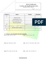 1.5 - Potências - Ficha de Trabalho PDF