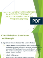 Testarea sensibilităţii bacteriilor la antibiotice. Metoda difuzimetrică. Tehnici cantitative. (1)-1