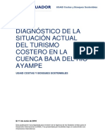 Diagnóstico de La Situación Actual Del Turismo Costero en La Cuenca Baja Del Rio Ayampe PDF