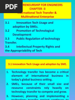 Entrepreneurship For Engineers Chapter - 3 International Tech Transfer & Multinational Enterprise