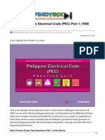 MCQ in Philippine Electrical Code PEC Part 1 REE Board Exam PDF