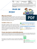 Guia 1 de Estudio Grado Once - Macros en Excel PDF