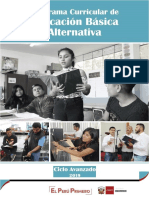 Programa Curricular de Educación Básica Alternativa. Ciclo Avanzado