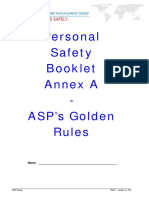 Personal Safety Booklet Annex A - ASP's Golden Rules